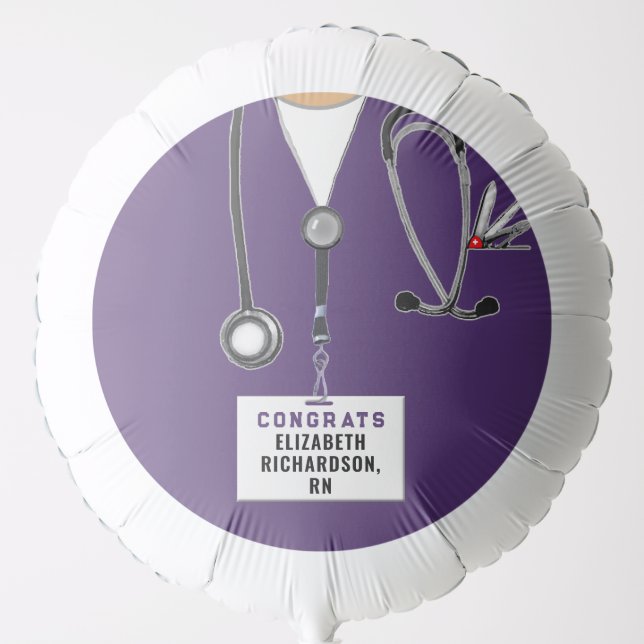 Personalized Nurse Graduation Gift Balloon (Front)