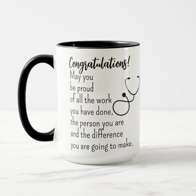 Personalized Nurse Graduation Gift for Her, RN BSN Mug (Left)