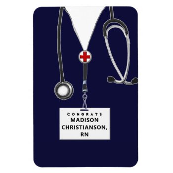 Personalized Nurse Graduation Gift Magnet by partygames at Zazzle