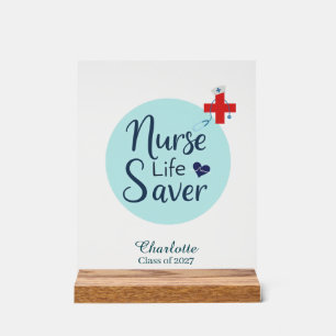 Personalized Nurse Graduation Name Gift Acrylic Sign