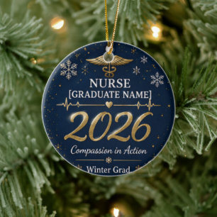 Personalized Nurse Graduation Ornament 2026 Wint