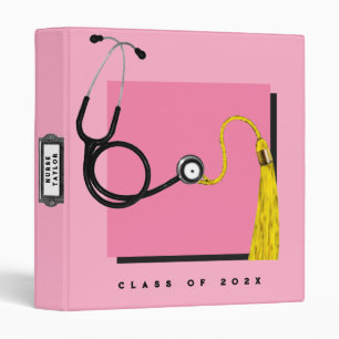 Personalized Nurse Graduation Scrapbook 3 Ring Bin 3 Ring Binder