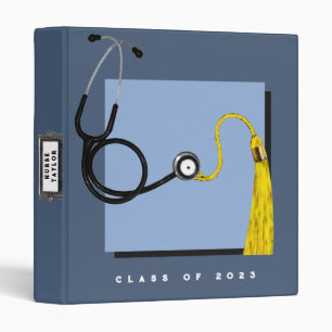 Personalized Nurse Graduation Scrapbook 3 Ring Bin Binder