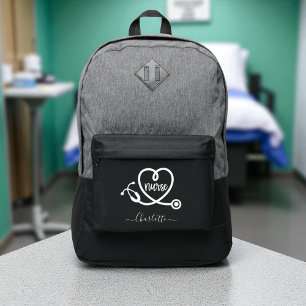 Personalized Nurse Heart Stethoscope Port Authority® Backpack