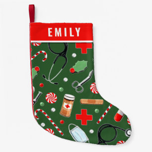 Personalized Nurse Holiday Gift Small Christmas Stocking