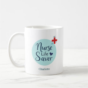 Personalized Nurse Life Saver Coffee Mug