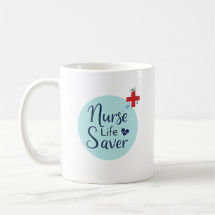 Personalized Nurse Life Saver Name Gift Coffee Mug