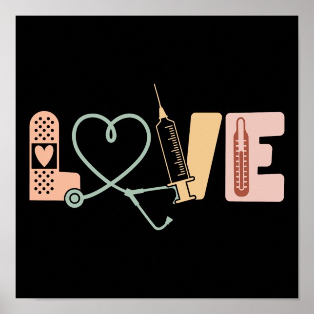 Personalized Nurse Love Poster (Front)