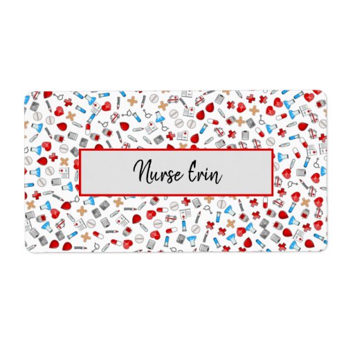 Personalized Nurse Medical and Healthcare Field Label