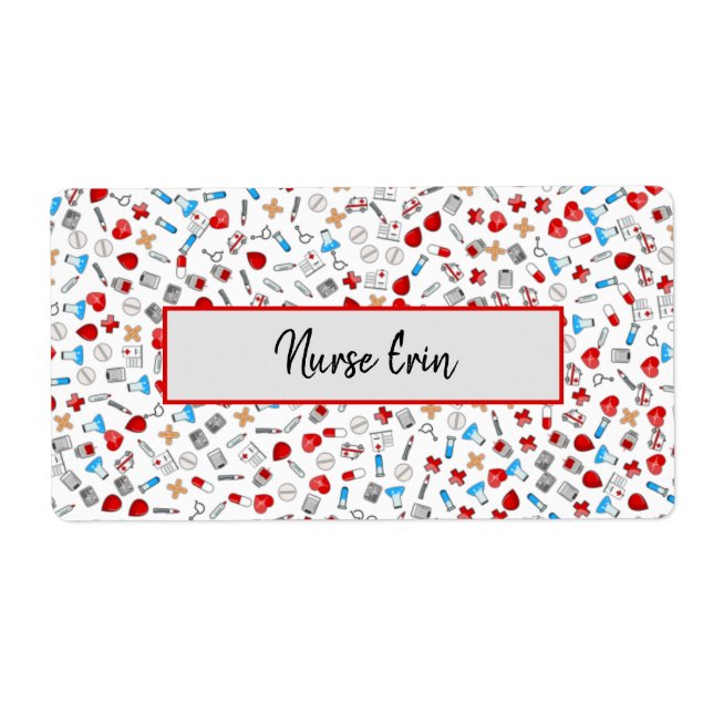 Personalized Nurse, Medical and Healthcare Field Label (Front)
