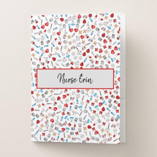 Personalized Nurse Medical Pocket Folder