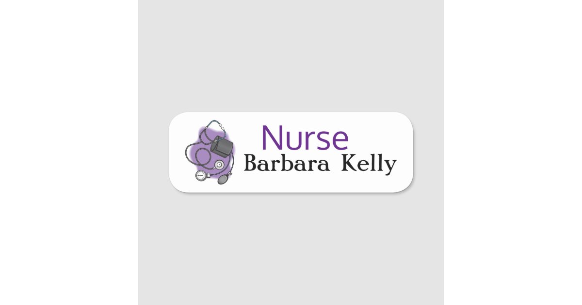 Personalized Nurse Name Tag Zazzle