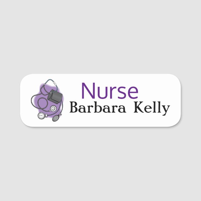 Personalized Nurse Name Tag (Front)