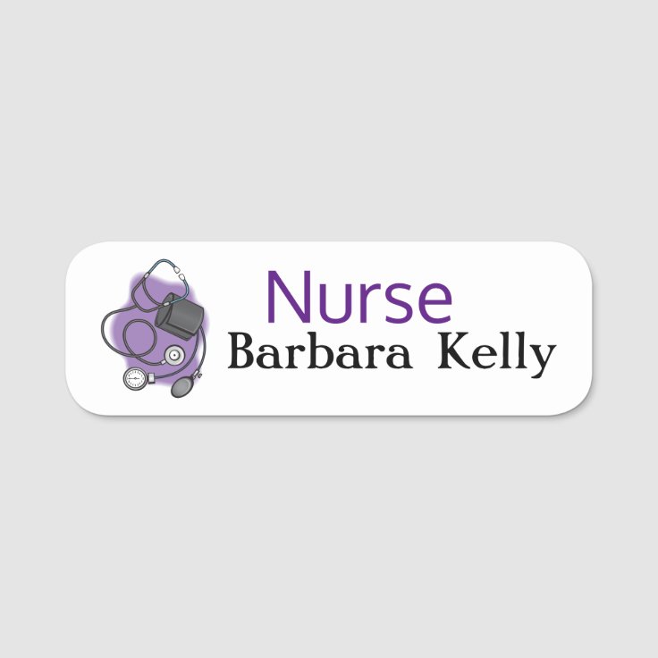 Personalized Nurse Name Tag | Zazzle