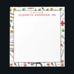 Personalized Nurse Notepad<br><div class="desc">Creative medical-themed notepad for your favorite nurse or doctor. To personalize edit text to add name.</div>
