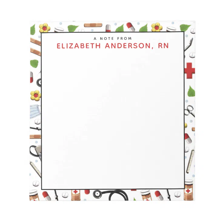 personalized nurse notepad Zazzle