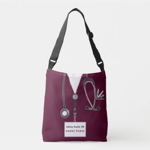 Personalized Nurse Novelty Crossbody Bag
