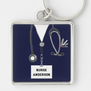 Personalized Nurse Novelty Gift Keychain