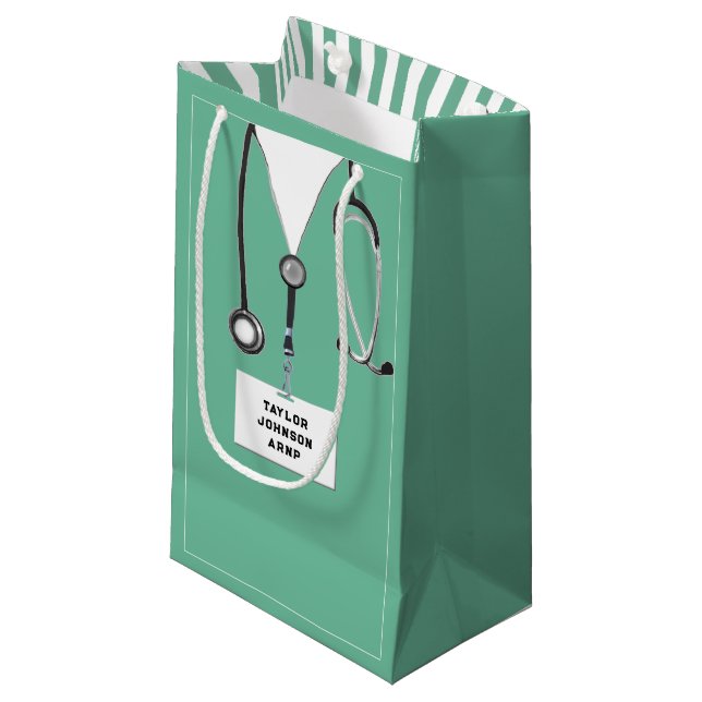 Personalized Nurse or Doctor Small Gift Bag (Front Angled)