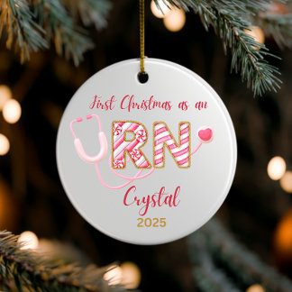Personalized Nurse Ornament 2025, Custom RN gift,