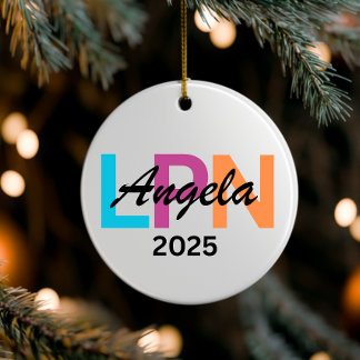 Personalized Nurse Ornament 2025, Custom rn,np