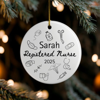 Personalized Nurse Ornament 2025,Custom RN present
