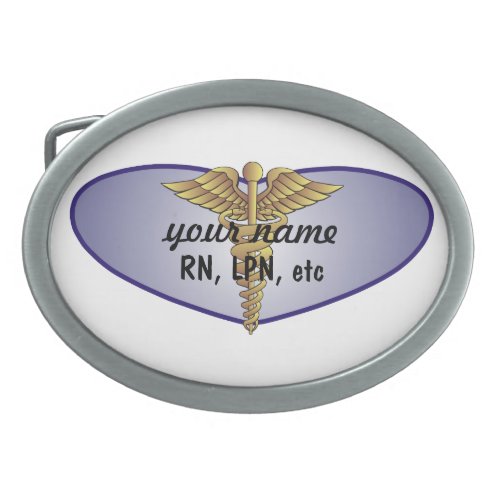 Personalized Nurse Oval Belt Buckle