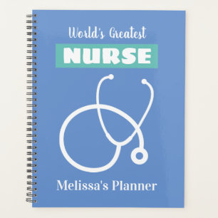 Personalized nurse planner with stethoscope design