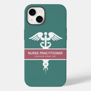 Personalized Nurse Practitioner Dark Teal Medical Case-Mate iPhone 14 Case