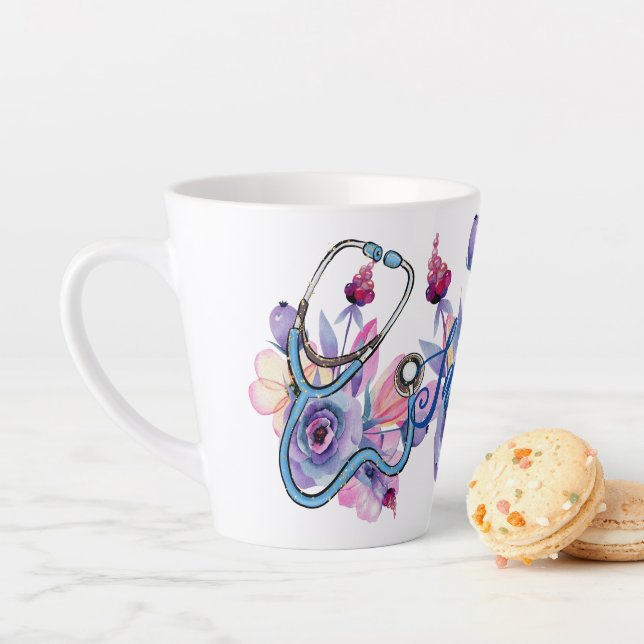 Personalized Nurse Practitioner Gift Latte Mug (In Situ)