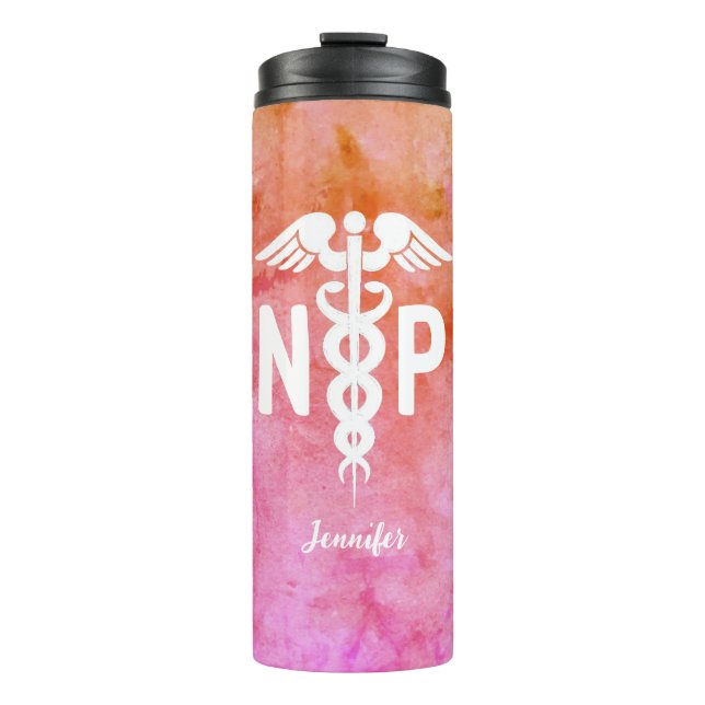 Personalized Nurse Practitioner Graduation Thermal Tumbler (Front)