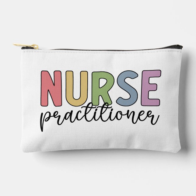 Personalized Nurse Practitioner NP Graduation Accessory Pouch (Front)