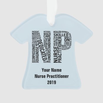 Personalized Nurse Practitioner Np Ornament by ModernDesignLife at Zazzle