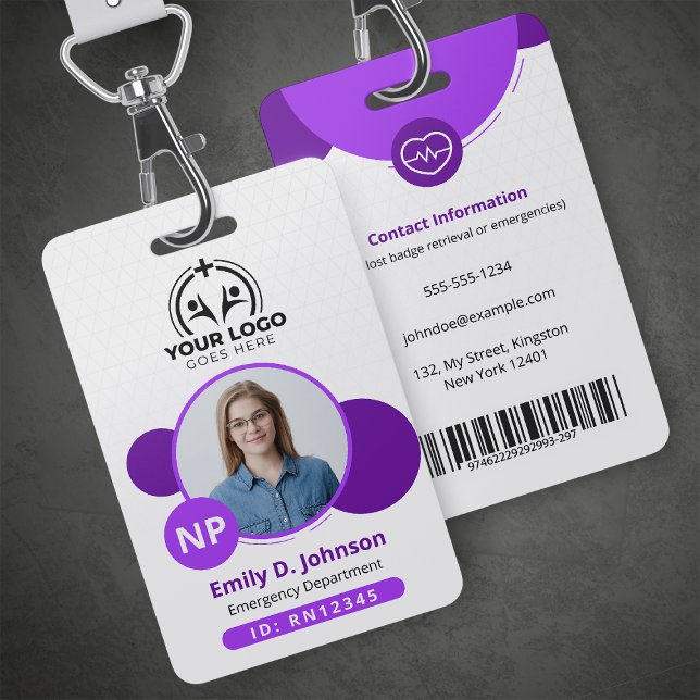 Personalized Nurse Practitioner NP Photo Name Badge (Creator Uploaded)