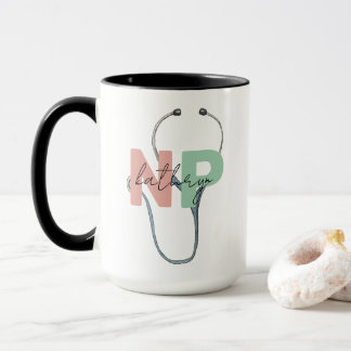 Personalized Nurse Practitioner Retro NP Name Gift Mug