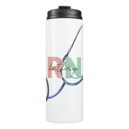 Personalized Nurse Practitioner Retro NP Name Gift Thermal Tumbler