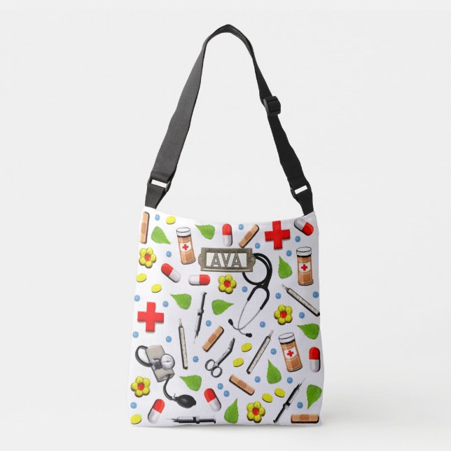 Personalized Nurse Purse Crossbody Bag (Front)