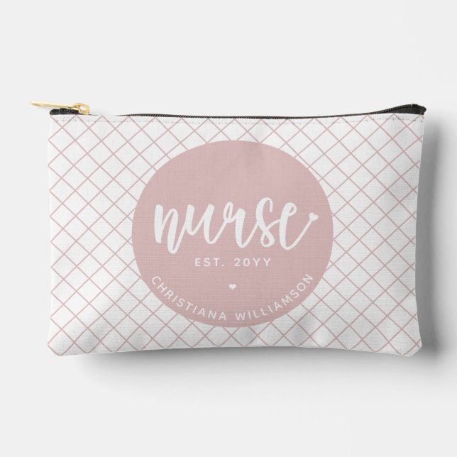 Personalized Nurse RN graduation Elegant Accessory Pouch (Front)