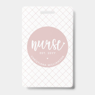 Personalized Nurse RN graduation Elegant Badge