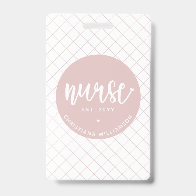 Personalized Nurse RN graduation Elegant Badge (Front)