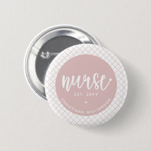 Personalized Nurse RN graduation Elegant Button