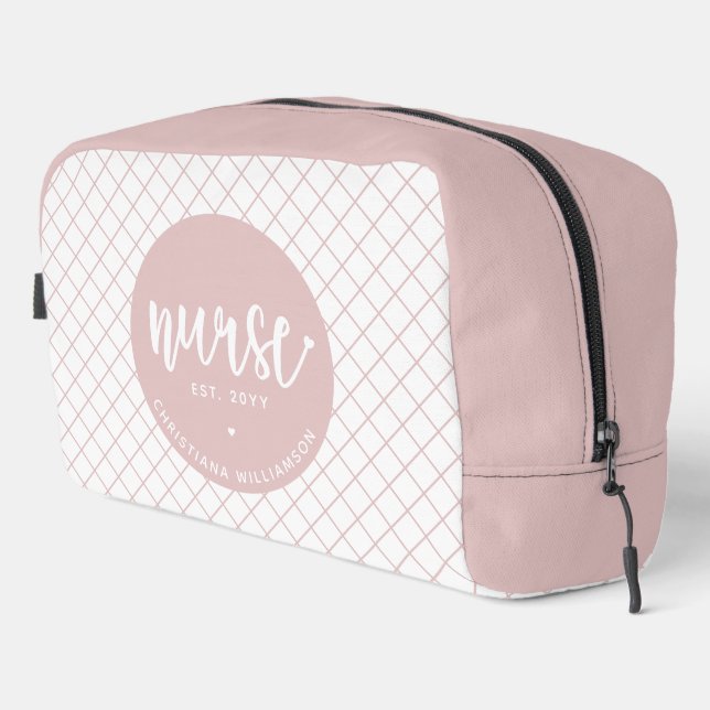 Personalized Nurse RN graduation Elegant Dopp Kit (Right Corner)