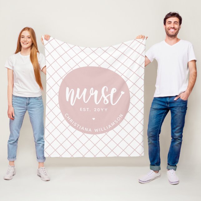 Personalized Nurse RN graduation Elegant Fleece Blanket (In Situ)