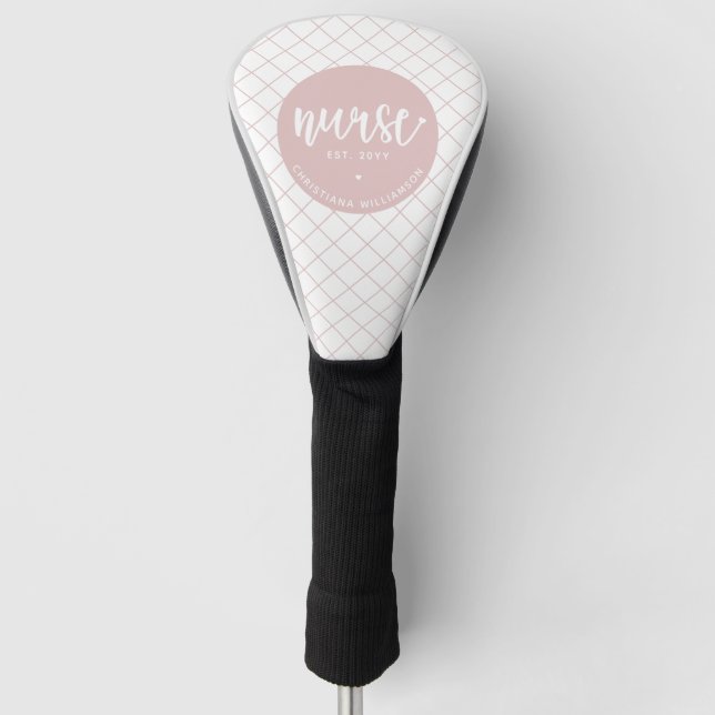 Personalized Nurse RN graduation Elegant Golf Head Cover (Front)