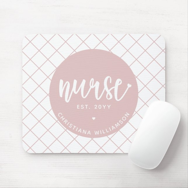Personalized Nurse RN graduation Elegant Mouse Pad (With Mouse)