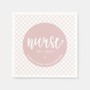 Personalized Nurse RN graduation Elegant Napkins