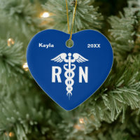 Personalized Nurse RN Medical Blue Graduation