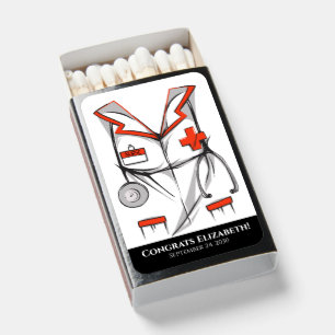 Personalized Nurse Scrubs Graduation or Retirement Matchboxes