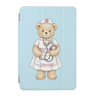 Personalized Nurse Teddy Bear Custom Name Nursing iPad Mini Cover