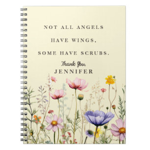 Personalized Nurse Thank You Not All Angels Notebook